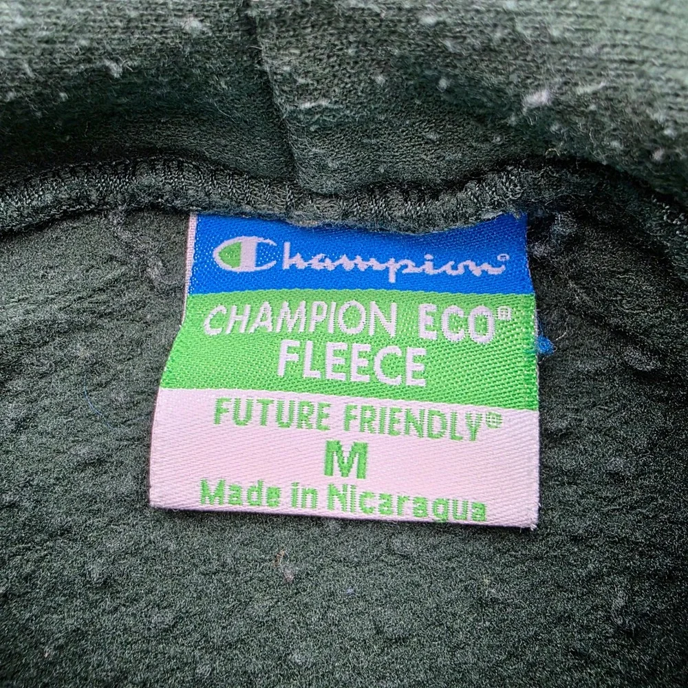 Champion NDSU Football Hoodie Mens Medium Green National Champions Eco Fleece